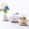 [Buddhist Altar. Te To Te Hand To Hand] Kiyora 11-Piece Glass Buddhist Altar Set: Rice and Water Bowl, Incense Burner, Flower Vase, Candle Holder,