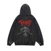 Anime Berserk Guts Print Hooded Men Women Vintage Cotton Hoodies Hot Manga Sweatshirt Harajuku Unisex Streetwear Trendy Pullover