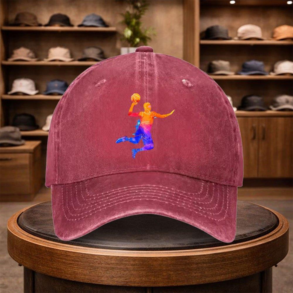 A Basketball Player Printed Baseball Cap Casual Duckbill Hat Stylish Headwear Adjustable Outdoor Cap Suitable for All Seasons