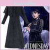Wednesday Addams Season Two Cosplay Costume With Polyester Blazer For Halloween Parties