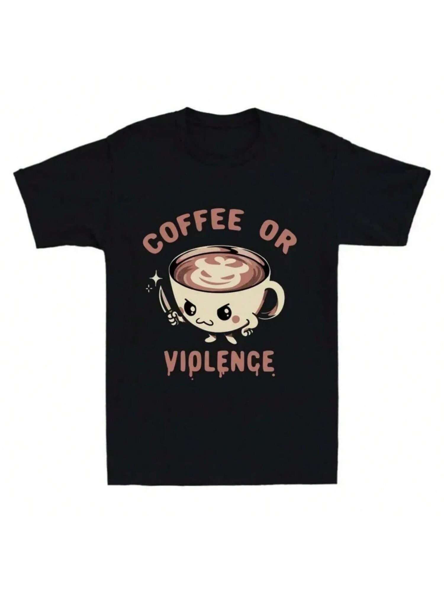 New Wounisex s Short Sleeved Cute T-Shirt 90s Cartoon Wounisex s Cute Fashion Print Sweet Summer Clothes Harajuku Black T-Shirt. S разноцветный