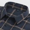 Men's Vintage Plaid Lapel Shirt Jacket - Long-Sleeve Casual Wear for Spring and Autumn
