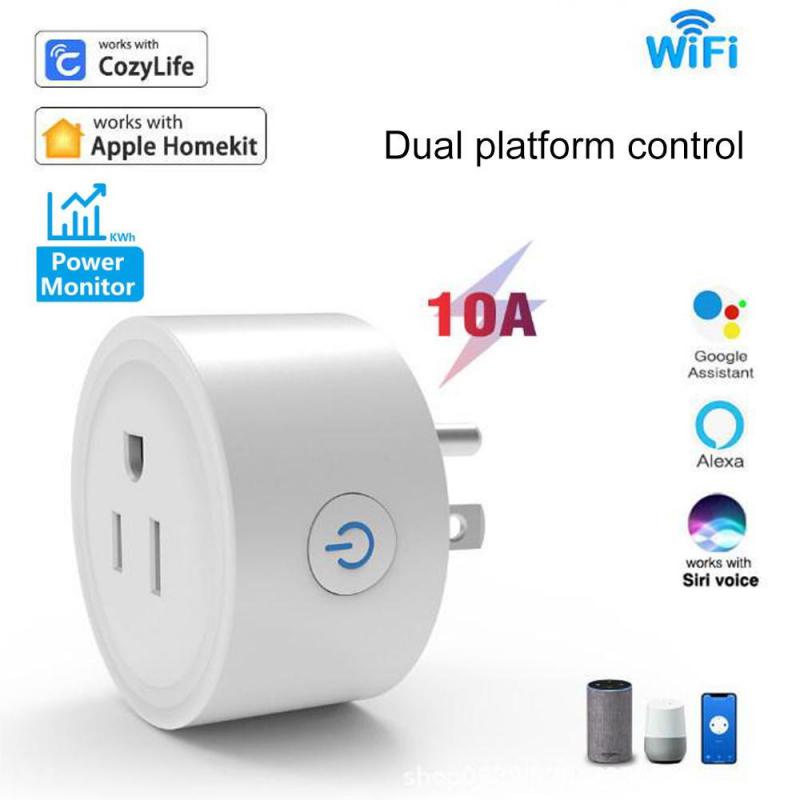 Corui Wifi Smart Socket Us Cozylife Homekit 10a 16a Timing With Power Monitor Alexa Google Home Voice Control Smart Plug
