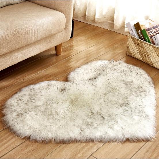 Plush Heart Shaped Carpet Non-Slip Mat Fluffy Rug Floor Mat Blanket Sofa Cushion Foot Pad Carpets For Living Room Home Decor