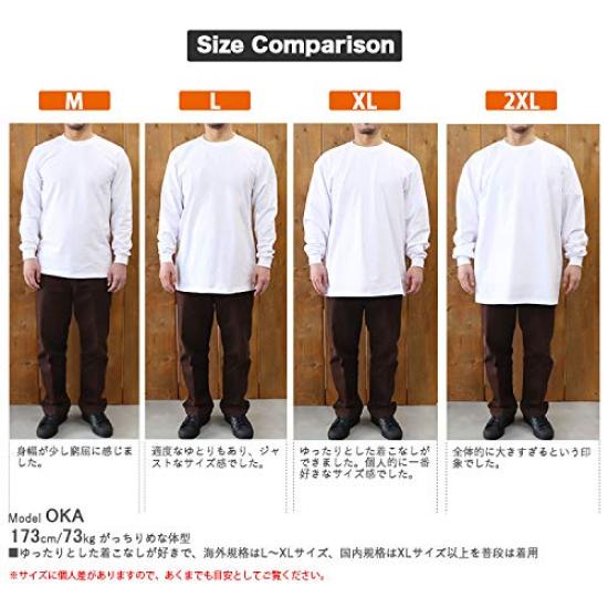 T-shirt Lourd Long Shaka Manches Longues Long Grand Big Street Noir [Shaka Wear], Épais, Porter, Uni, 7,5 oz, T-shirt Homme, T-shirt, Taille, Taille,
