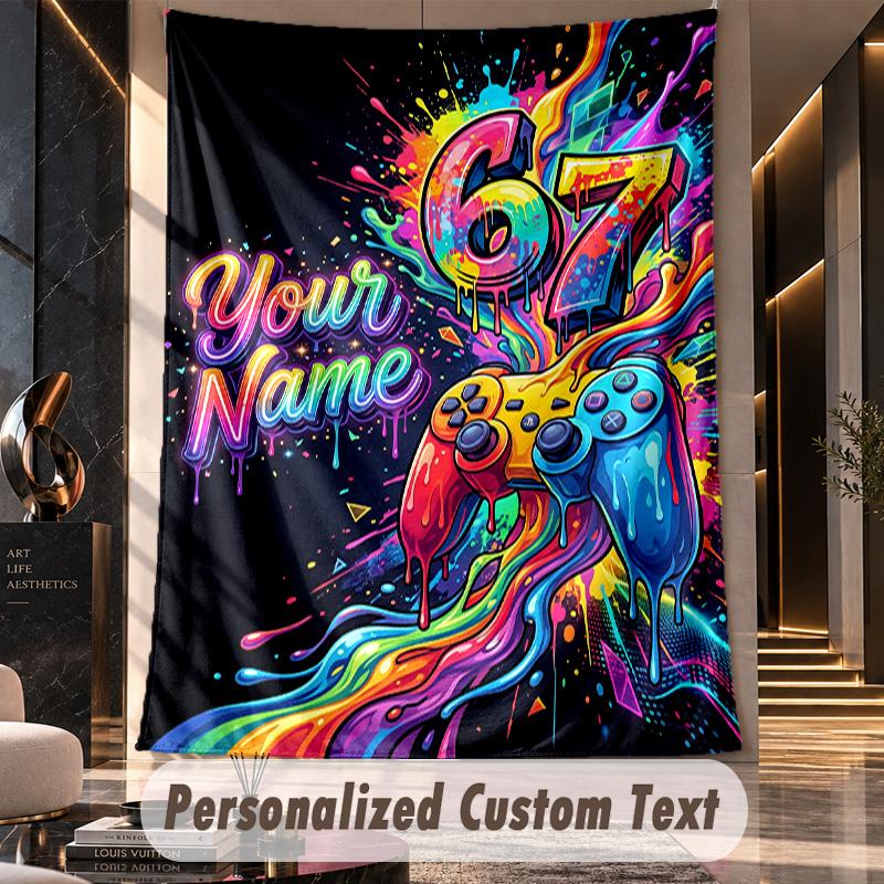 Celebration Party (50) Theme Custom Tapestry Personalized Custom Name Text Wall Hanging Tapestry Home Decor Background Cloth