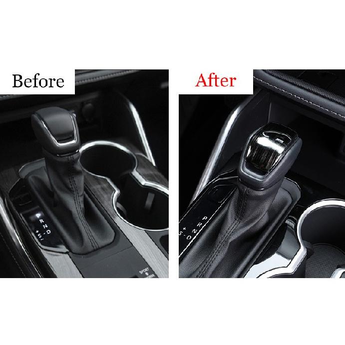 Black Titanium Gear Shift Knob Gearbox Head Trim For Toyota Highlander 2020-2025