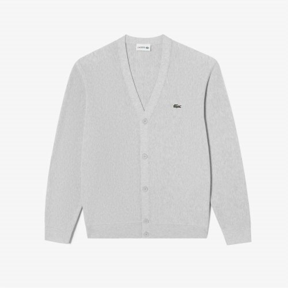 

LACOSTE Мужские кольца Кольца Базовый кардиган с V-образным вырезом [Серый меланж] 004