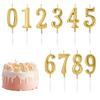 10 Pieces Number Birthday Candles Numbers 0-9 Glitter Cake Decoration Birthday Party Supplies Numeral Holiday Cake Candles