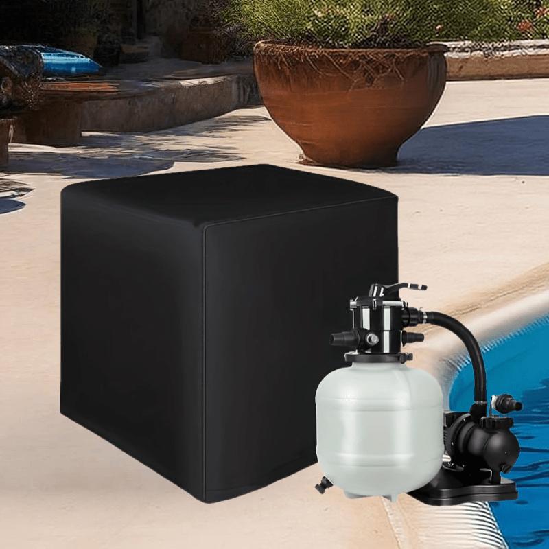 Year-Round Sand Filter Pump Pool Cover, Heavy-Duty Pull-Closure, All-Weather Protection for Above-Ground Pools & Spa Systems