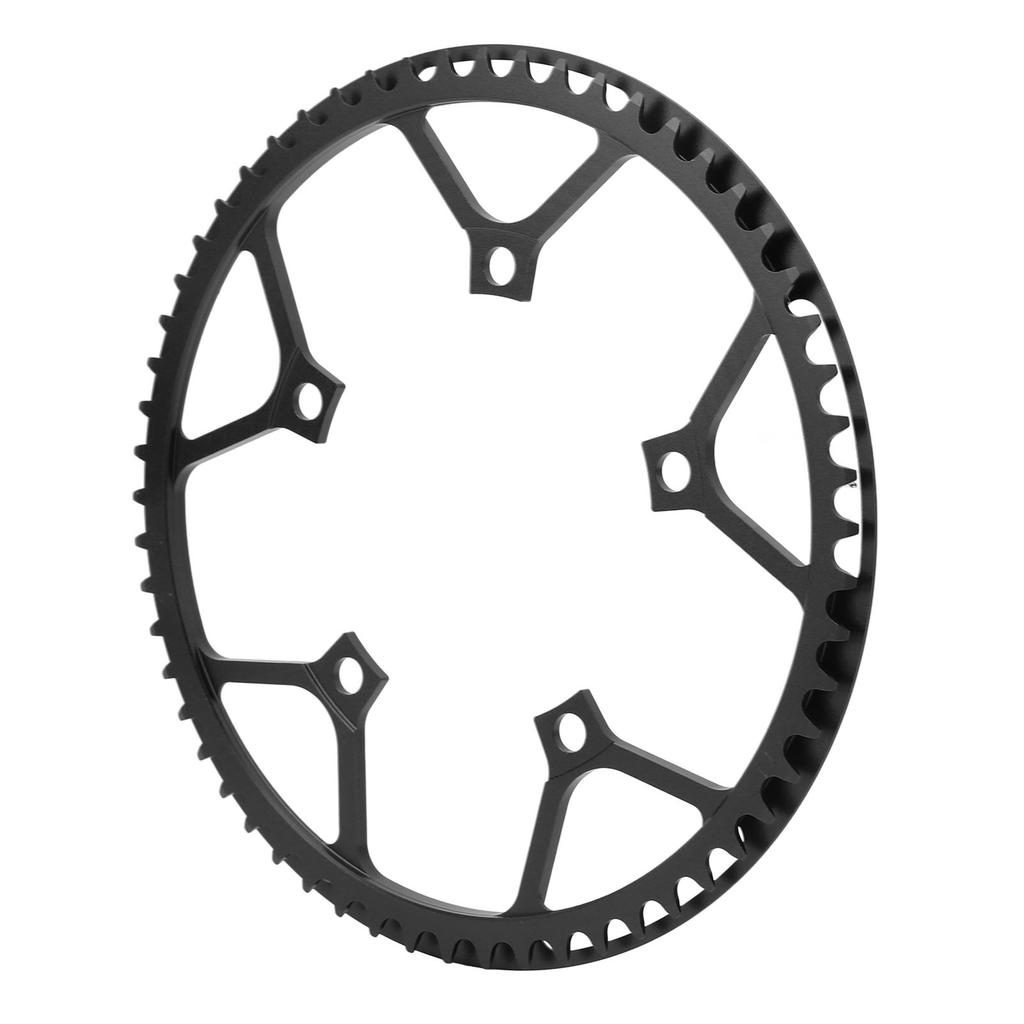 58T Fahrrad Kettenblatt Vollaluminiumlegierung Geringe Dichte Robust Eloxierte Oberfläche Faltrad Kettenrad Schwarz