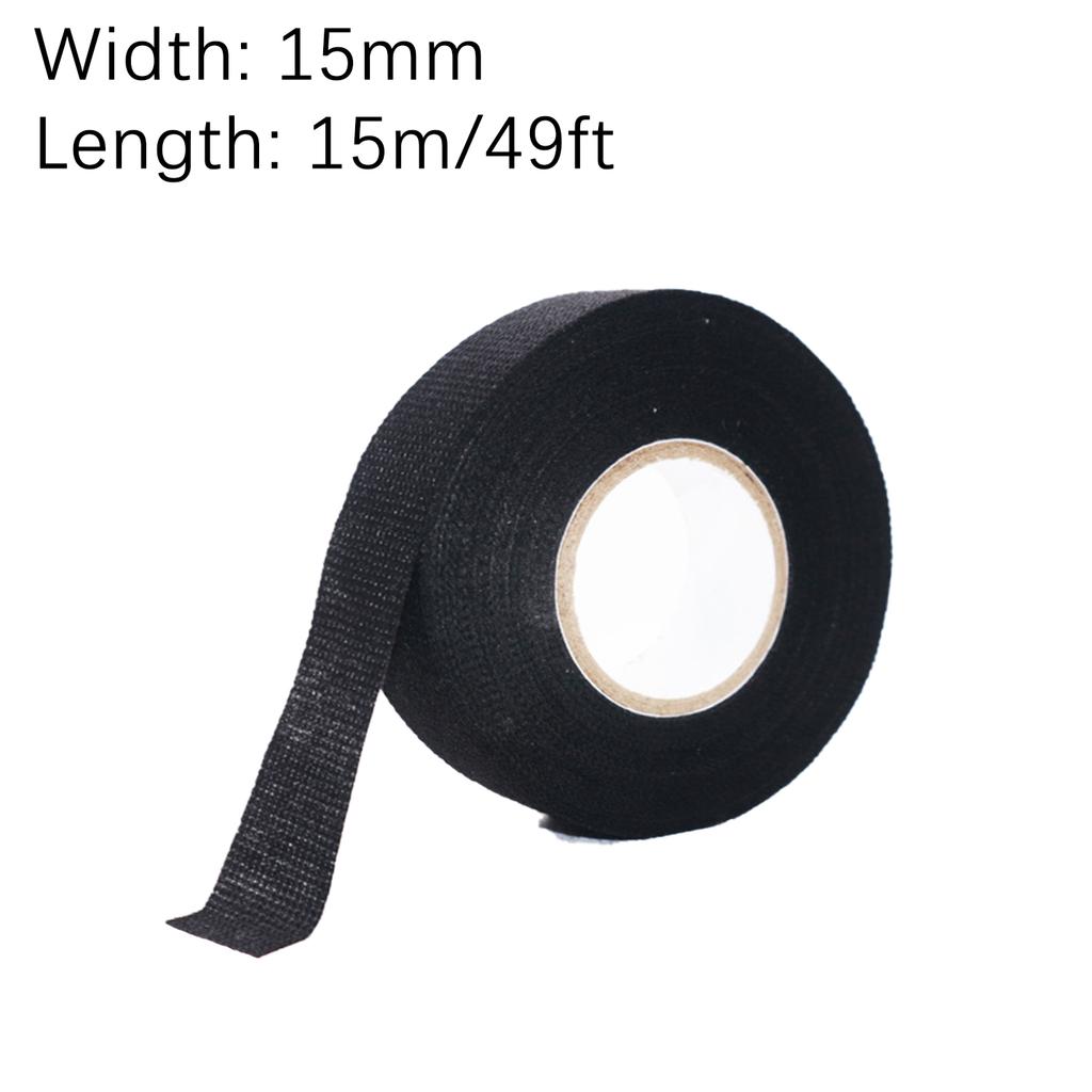 49/98Ft Electrical insulating tape soundproof heat-resistant 9-50MM automotive cable harness fabric shock-absorbing velvet tape