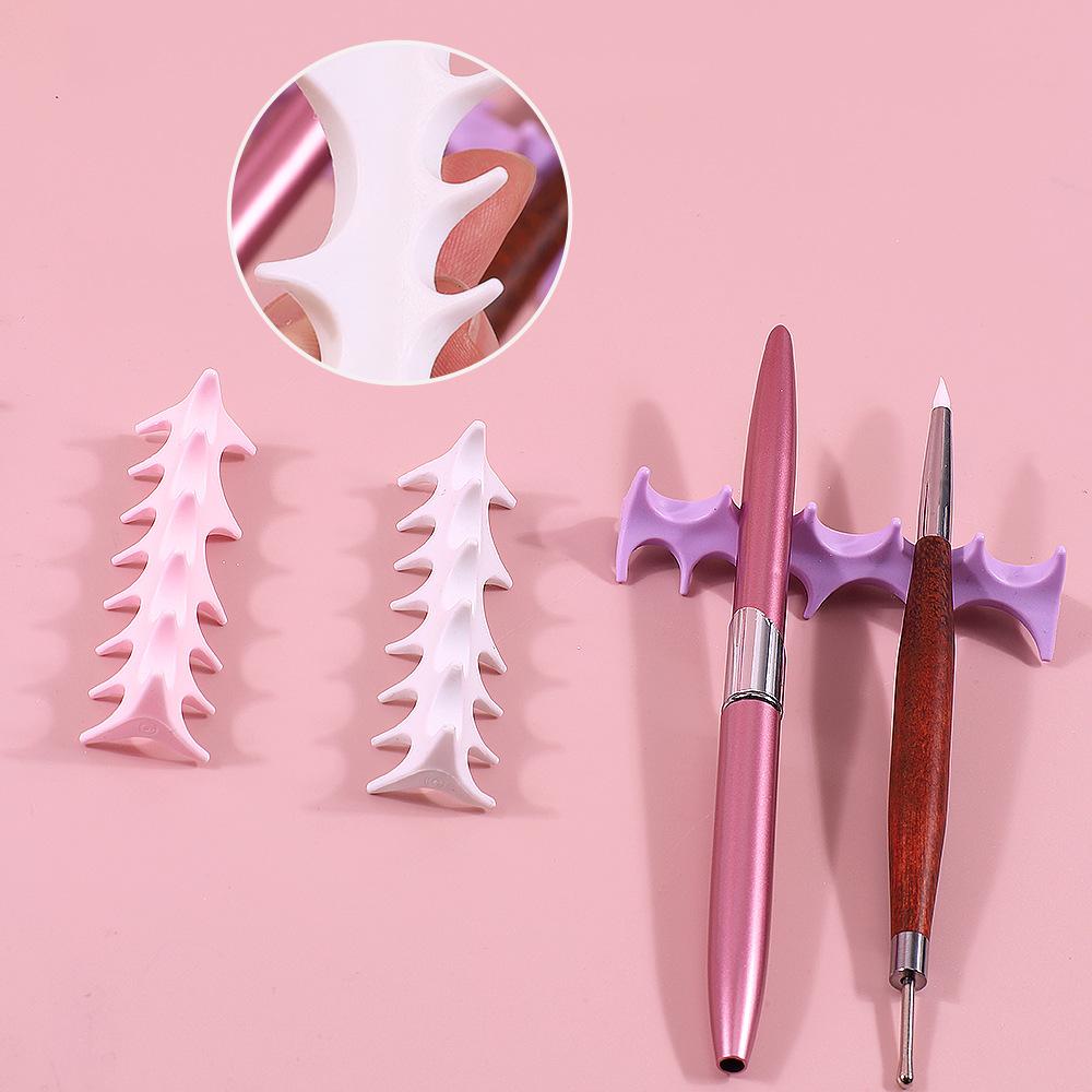 Stojak na pędzle do zdobienia paznokci Stylowy design Uchwyt na pisaki do malowania paznokci Display Narzędzia do salonu manicure, Nadaje się do przechowywania uchwytów na pisaki