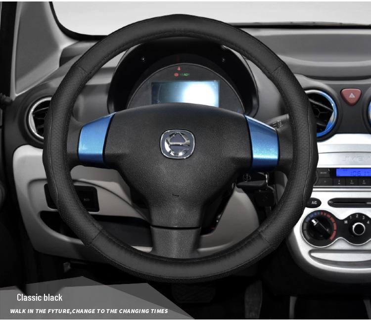 Jiangling Genuine Leather Steering Wheel Cover: Universal, All-Season, Breathable Fit for Teshunbao Yuhu Models 3, 5, 7, 9.