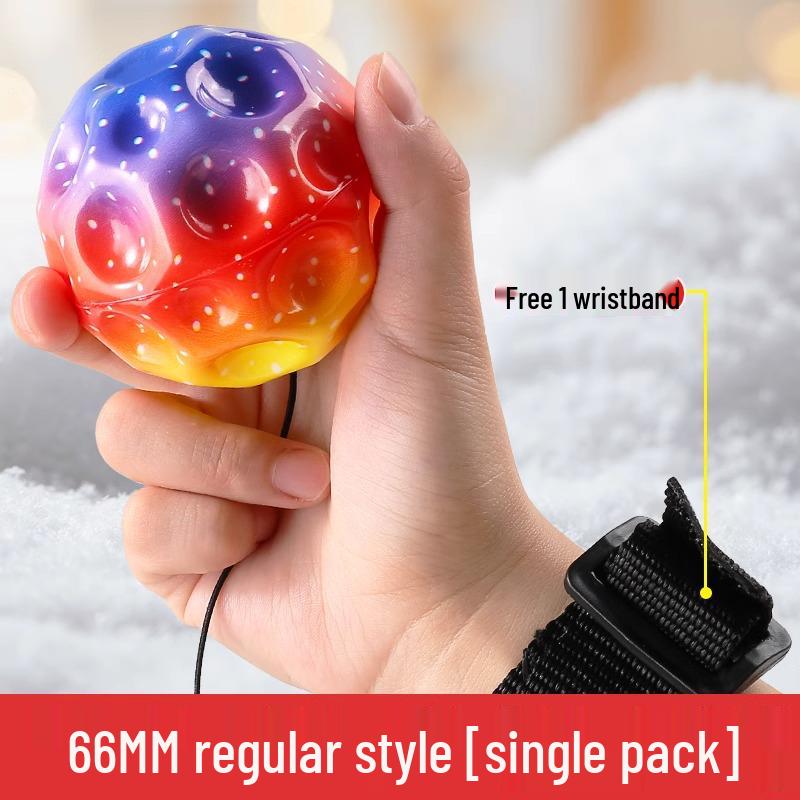 Elastic Wristband Rubber Boomerang Ball for Kids & Seniors - Fun & Stress Relief.