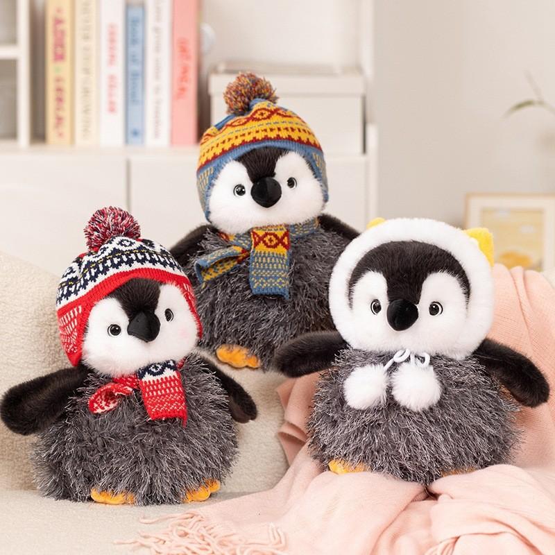 Cute Cotton Small Penguin Plush Toy With Hat For Kids Gift And Collectors