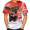 New Fashionable Christmas Casual 3D Printed Popular Personalized Printed T-shirt Santa Claus Parent-child Outfits