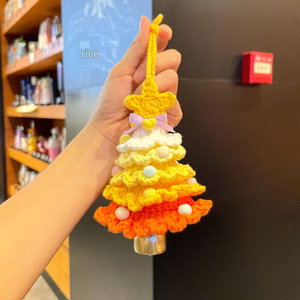 International Yarn Crochet Mini Christmas Tree Car Ornament Gift