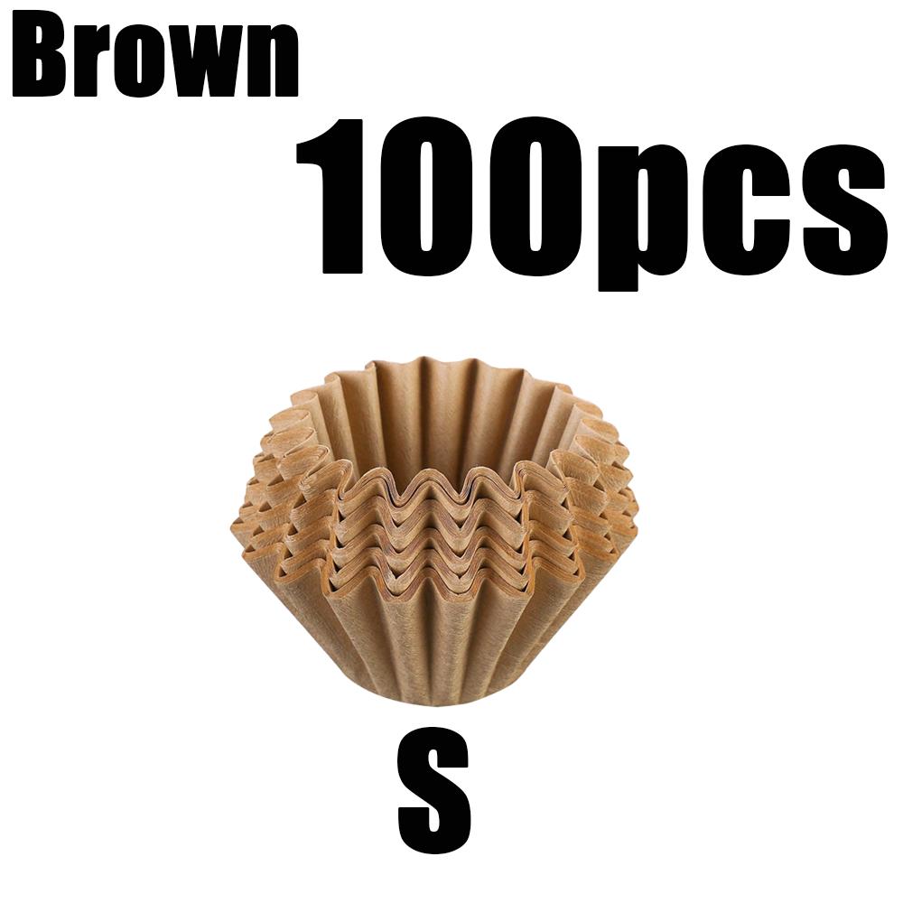 50/100Pcs Hand Brewed Drip Filter Coffee Filter Paper Cake Bowl Shape Cups Basket Fits Coffee Dripper Cups Basket Drippe Tools