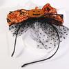 Ins Style Party Hairband Mesh Pumpkin Hairband Novelty Halloween Hair Hoop  Party