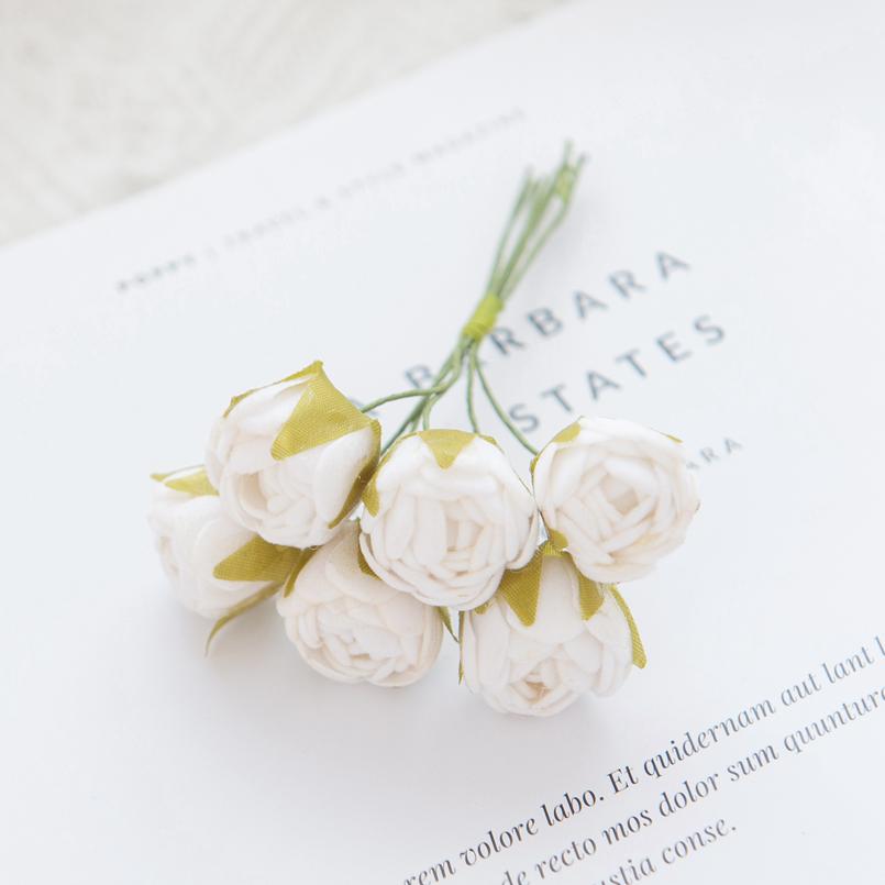 

6/18PCS Artificial Flowers Foam MINI Roses Bouquet Home Garden Decoration New Christmas Garland Handmade Festival Wedding 6 Pieces