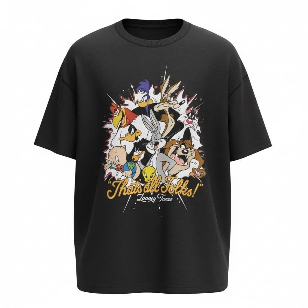 Retro Cartoon Quote Graphic Tee Vintage 90s Double Sided Shirt XXXL