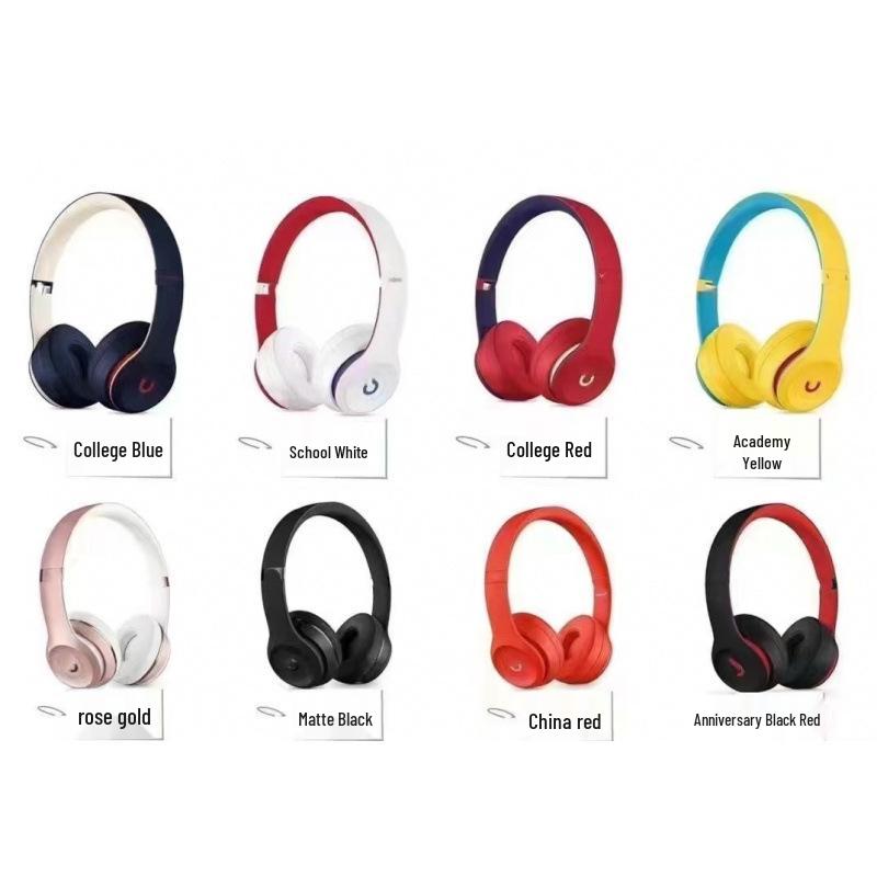 Solo3 College-Stil Over-Ear Bluetooth-Kopfhörer - 1:1 Replica kabelloses Headset mit schwerem Bass