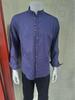 Chemise à col montant à manches longues boutonnée pour homme, style chinois, pour le printemps et l'automne