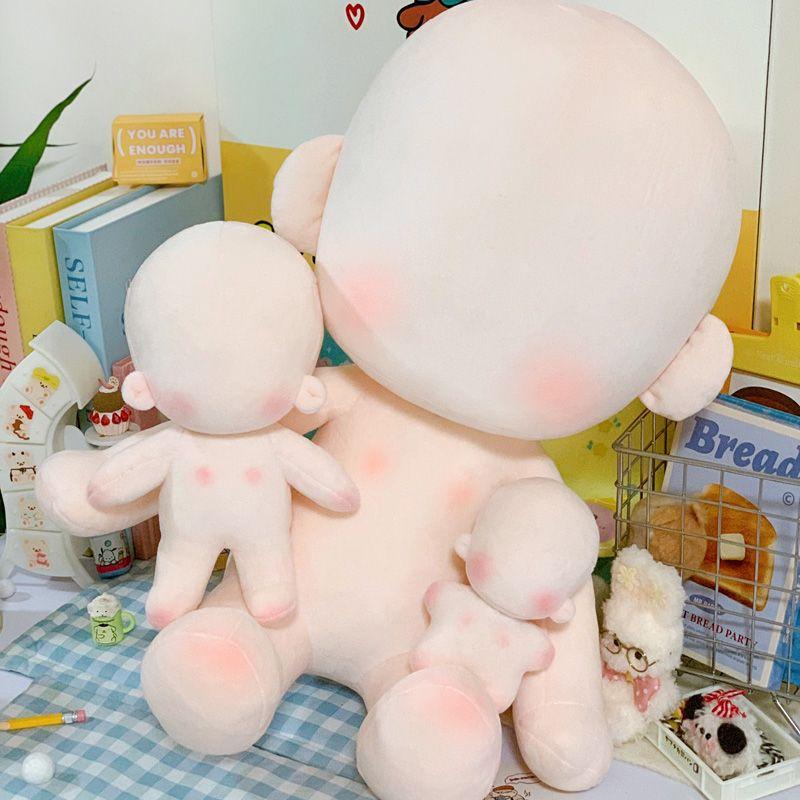 1Pcs 20CM Dolls Body Cotton Stuffed Embroidery Blank Changing Dressing Game Playing House Handmade Toys DIY Doll Accessories