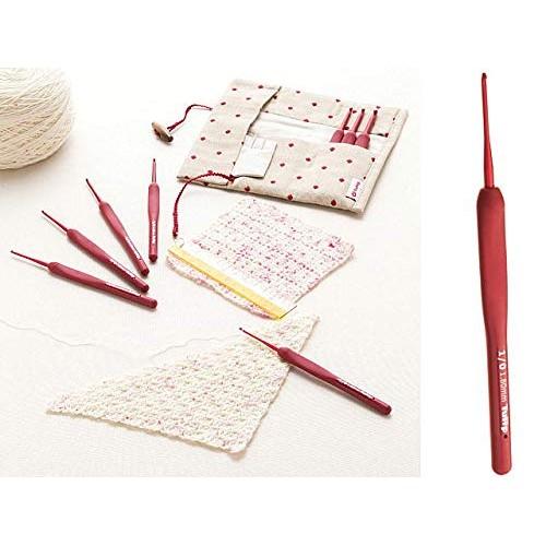 Crochet "ETIMO Red Crochet Hook with Cushion Grip No. 7/0" Tulip TED070