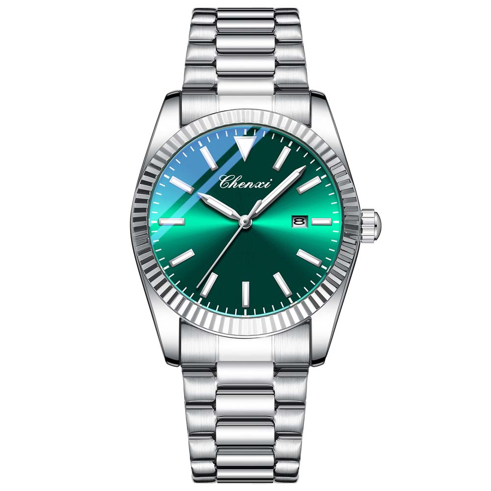 CHENXI Couple Watches Men's Quartz Watch with Date Stainless Steel Strap Water-Resistant Business Casual Style Ideal Couple Gift