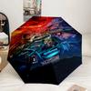 Summer Fun Ice Cream Stranger Umbrella 8-Frame for Travel, camping, Casual Lightweight Portable Umbrella, Essential for every family Holidays Gift