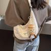 Love Sea Women's Crossbody Bag, Dumpling Bag, Canvas Bag, Commuter Bag, Beige