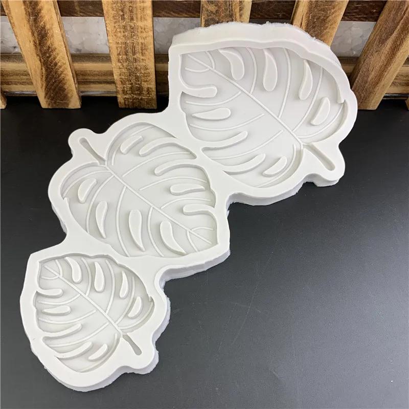 Monstera Mould Palm Leaves Banana Leaf Shaped Gummy Tool Silicone Baking Mold Cake Decorating Forest Series Birthday Party Decor