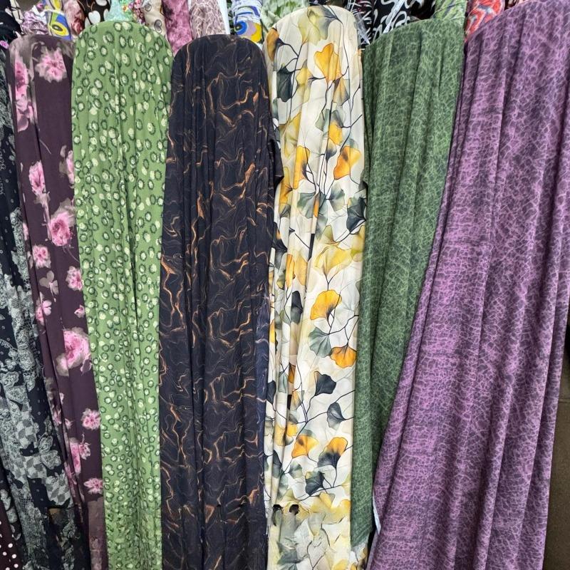 100x150cm Floral Printed Style Fabric Summer Silk Chiffon Fabric for Diy Sewing Soft Comfortable Dress Shirt Pajamas Pants