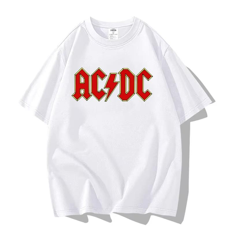 Amerikanische Streetpunk-Rockband ACDC Hip Hop Kurzarm-T-Shirt Kleidung Kleidung Lässig Herren- und Damen-T-Shirt aus 100% Baumwolle