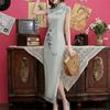 Modern Cheongsam Women's Short Lace Cheongsam Chinese Dress Cheongsam Party Vintage Ao Dai Elegant Dress Improvement