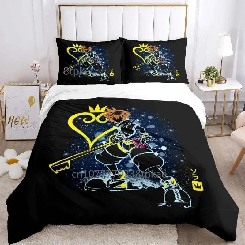 3D Printing Cartoon Game Kingdom Heart Bedding Set Single Twin Full Queen King Size Bed Set Adult Kid Bedroom Duvet Cover Sets