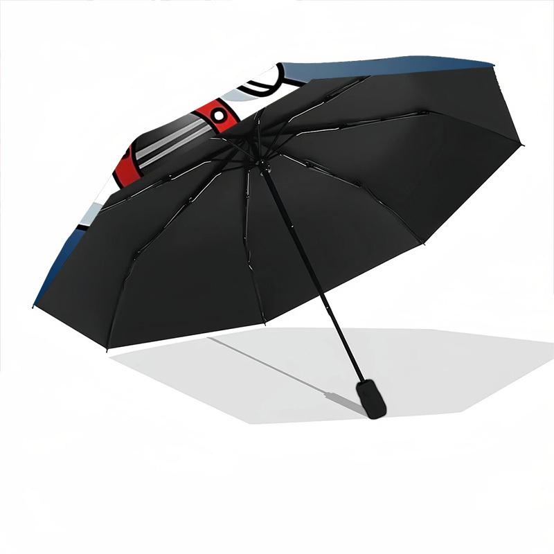 1pc Astronaut Rocket Automatic Open/Close Umbrella with One-Touch Button, Compact Folding Canopy, Sturdy 8-Rib Windproof Design S38