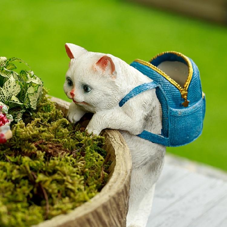 Animal Potted Plant Statue Cute Garden Statues Hanging Rabbit Outdoor Decoration