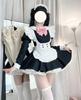 KALAOK Maid Cosplay Long Sleeve Halloween Cute Size 3XL Dress, Uniform, Cafe, Costume, Dress, Black,
