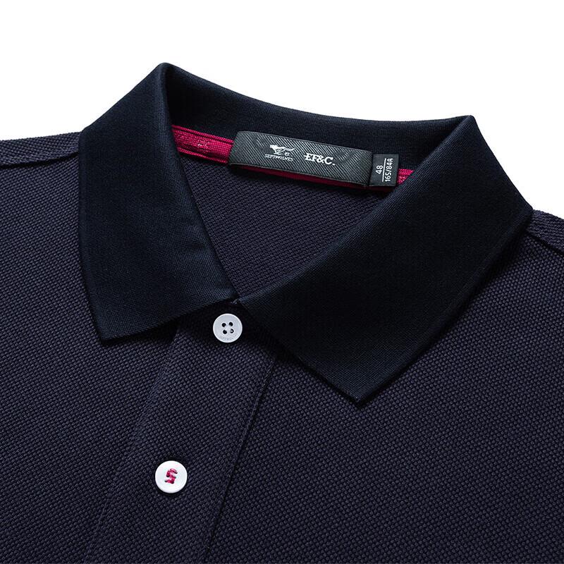 Qipilang Men's 100% Cotton Business Casual Long-Sleeve Polo Shirt