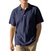 [BUTMYJ] Men's Short-Sleeve T-Shirt Polo Shirt, Cotton Linen Blend, Sweat-Wicking, Quick-Drying, Lightweight, Breathable, Summer, Relaxed Fit, Casual,