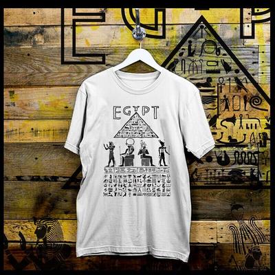 Ägyptisches T-Shirt Ägypten Hieroglyphen Altes Kemet Pharao Anubis Pyramide T-Shirt