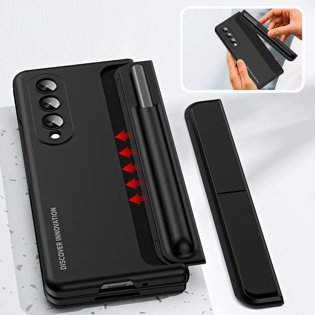 For Samsung Galaxy Z Fold 4 5g Hard Case With Kickstand Shockproof Phone Cover With Pen Fold Pen Holder Ultra Slim Case 2022