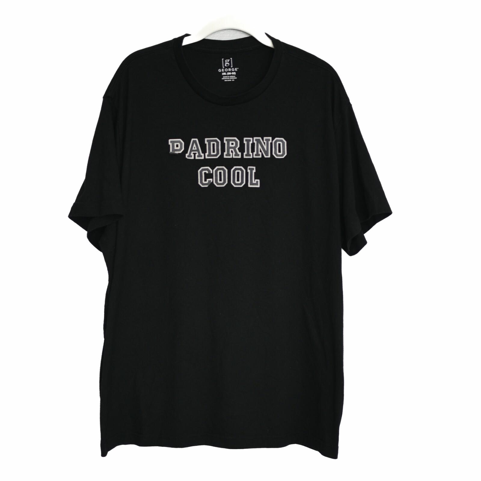 District Mens Black Front Printed T-Shirt Short Sleeve Round Neck Size M S