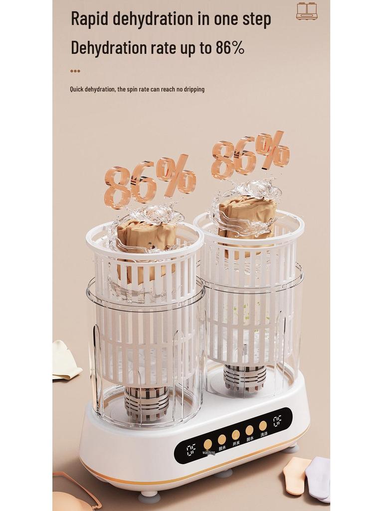 Lazy Person 2L Mini Washing Machine for Underwear and Socks - Fully Automatic and Portable