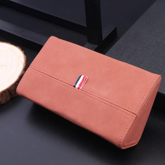 Car Storage Box Flip-Type Anti-Falling Eyeglass Case Snap-On Installation Leather Texture Organizer Universal Fit Sunglasses Box