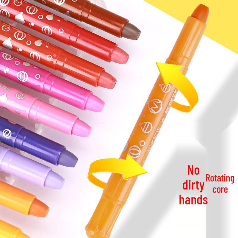 Water-Soluble Crayons: Single-Color Sticks in 12, 18, 24, or 36 Colors for Brush Oil Painting and Kindergarten Art.