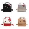 Hello Kitty Cartoon Backpack For Girls And Kids With Pu Material And Spacious Storage